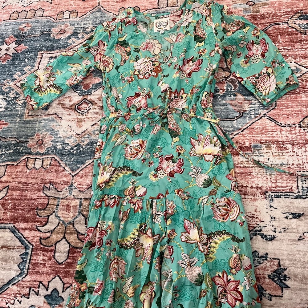 Floral Teal Dress